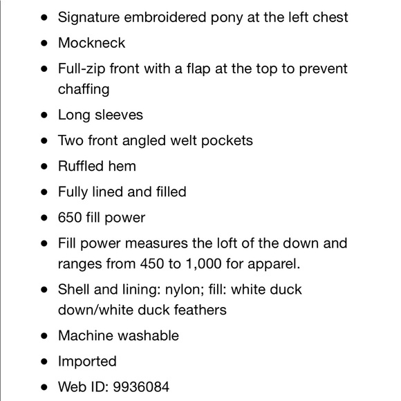 Ralph Lauren Girls Quilted Down Jacket - Picture 5 of 5